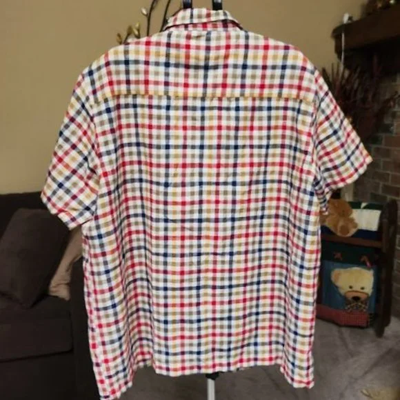 Venezia Jeans plus womans 22 / 24 button down checkered shirt - Picture 2 of 3
